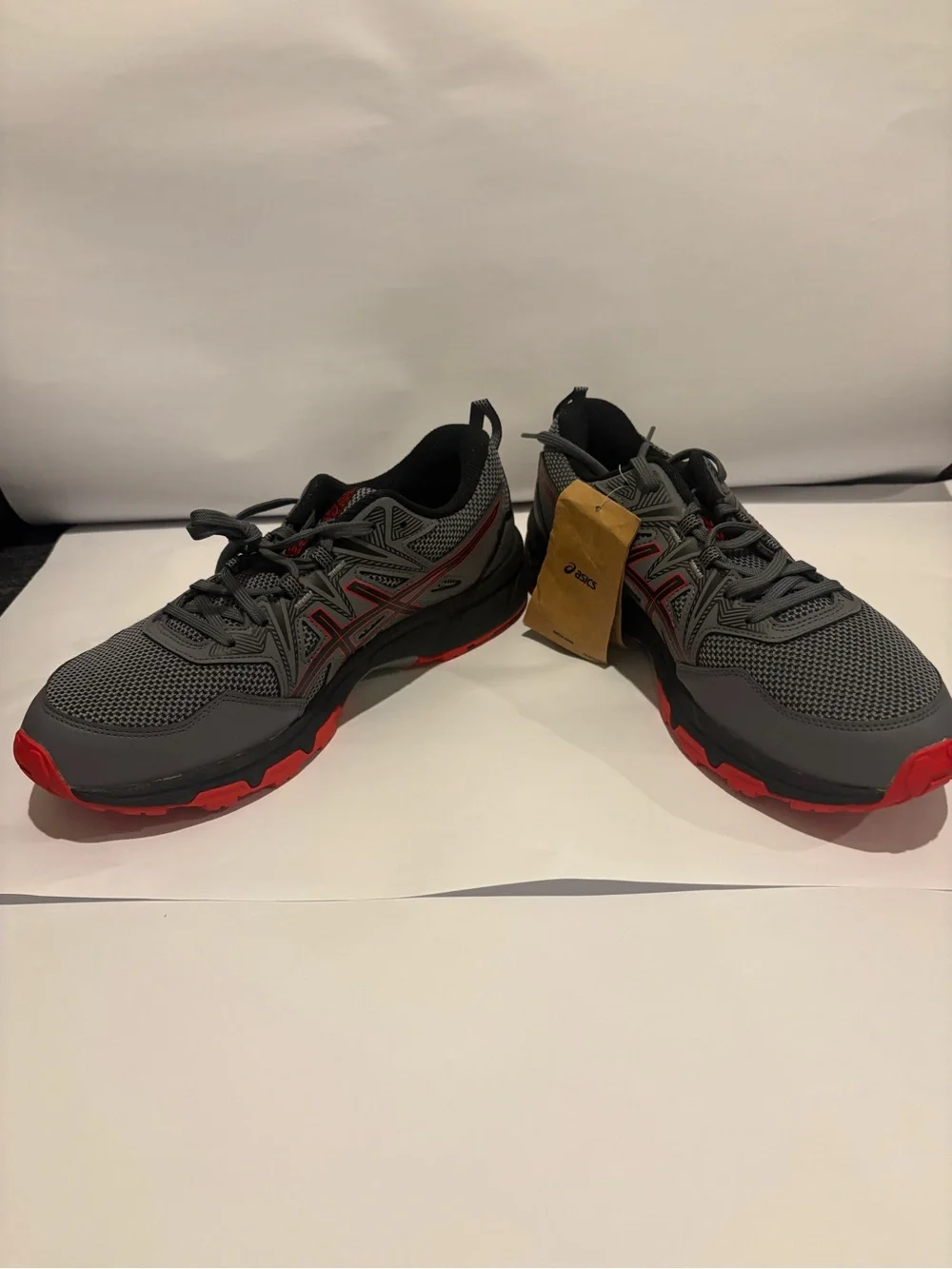 Asics Gray and Red men’s size9 Athletic Running Sneakers